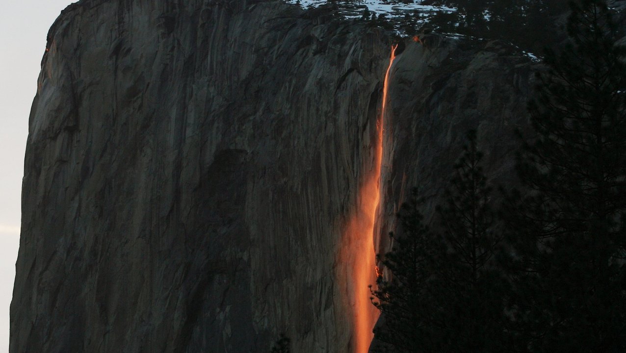 Horsetail Falls, Yosemite Valley, Central California