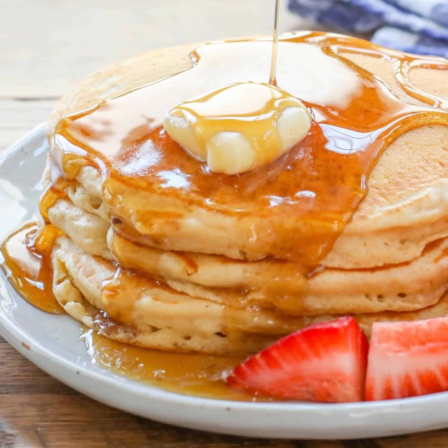 pancake with maple syrup